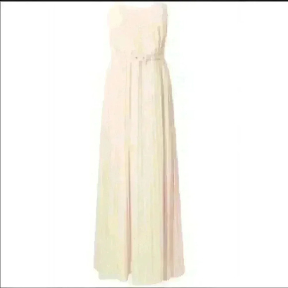 French Connection Shelby Summer Maxi Dress in Light Pink Pleated NWT sx 2 - Picture 2 of 9